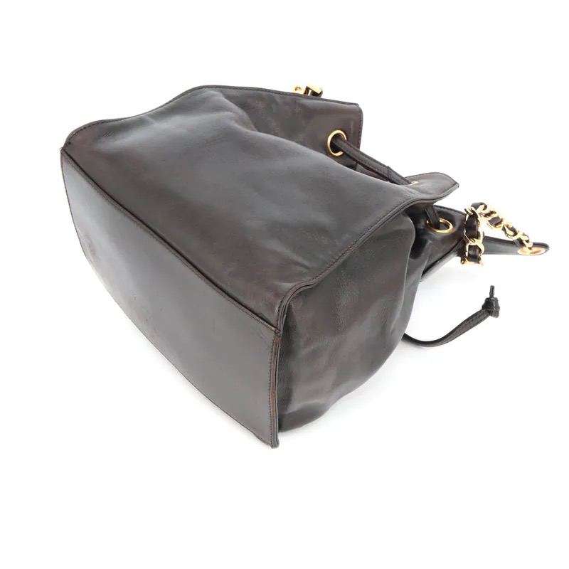 Chanel Coco Mark Drawstring Bucket Shoulder Bag