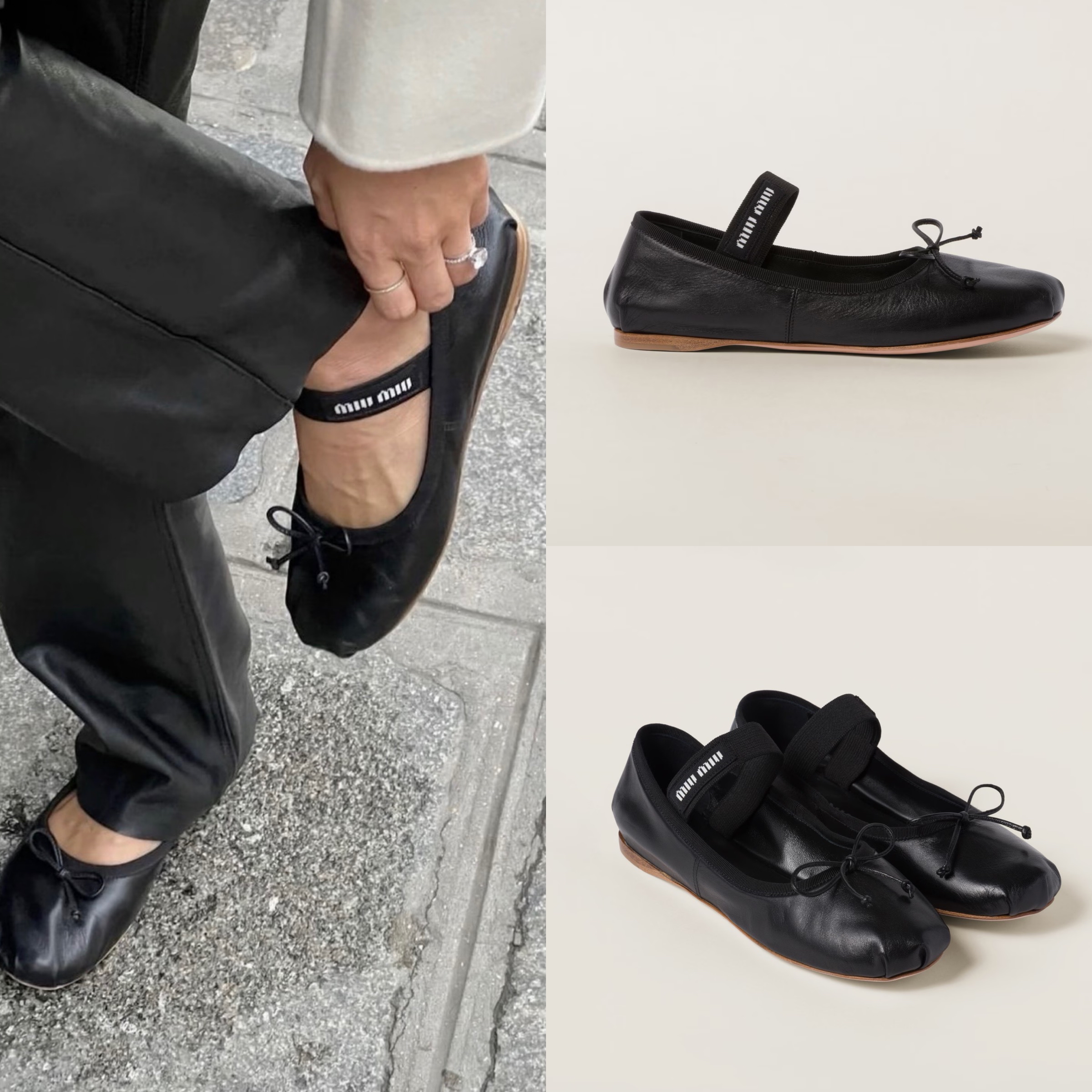 限時優惠✨訂貨🍒MIUMIU 經典款平底鞋 Size 37/37.5/38/39/39.5/40