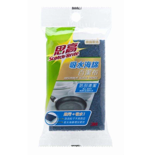 520HKx2+FD_18 3M思高防刮清潔吸水海綿百潔布