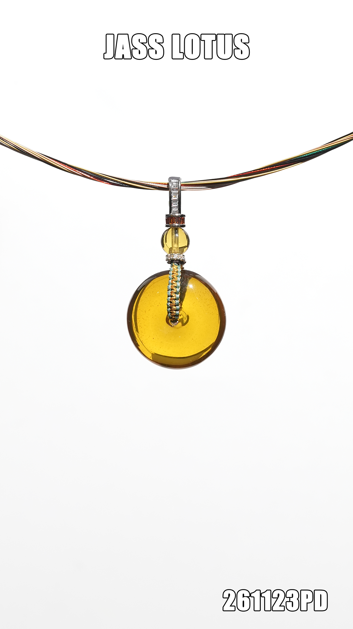 緬甸天然琥珀高藍珀平安扣吊墜