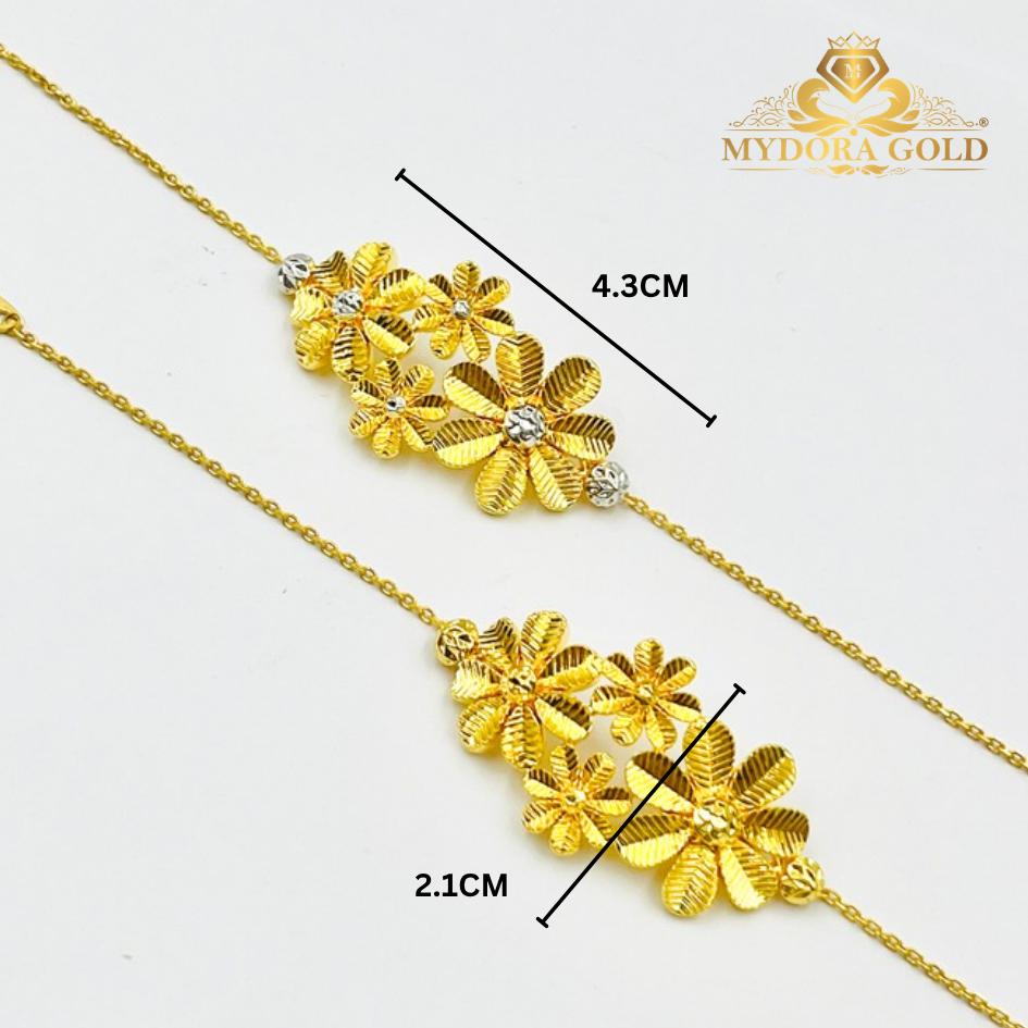 MYDORA Rantai Tangan Luxe Blooms l EMAS 916/22K