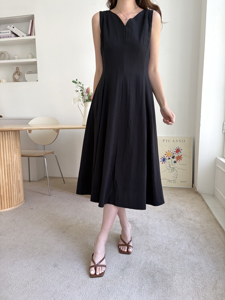 Daphne Flare Dress (Black)