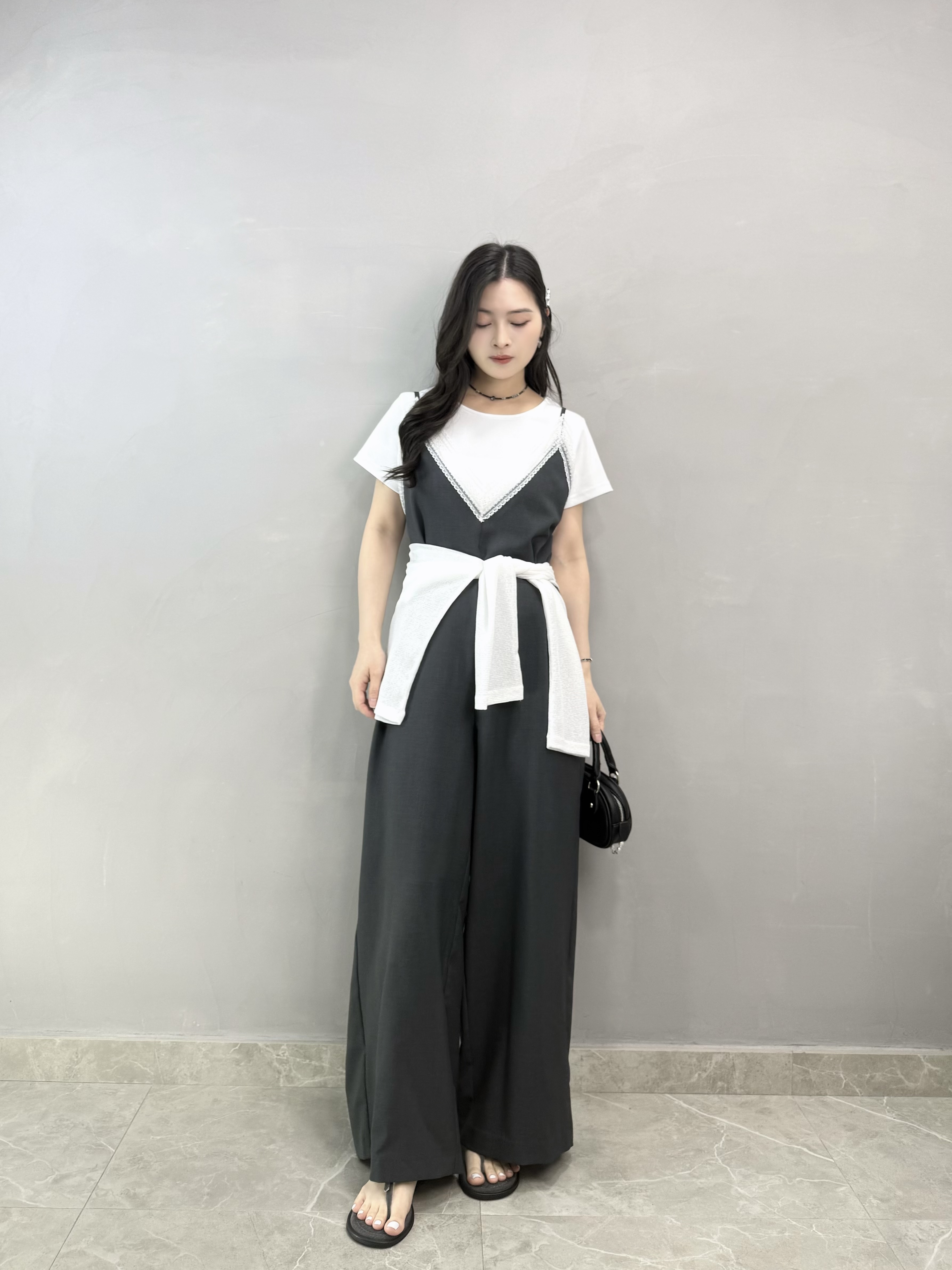 N68 吊帶V領Jumpsuit 