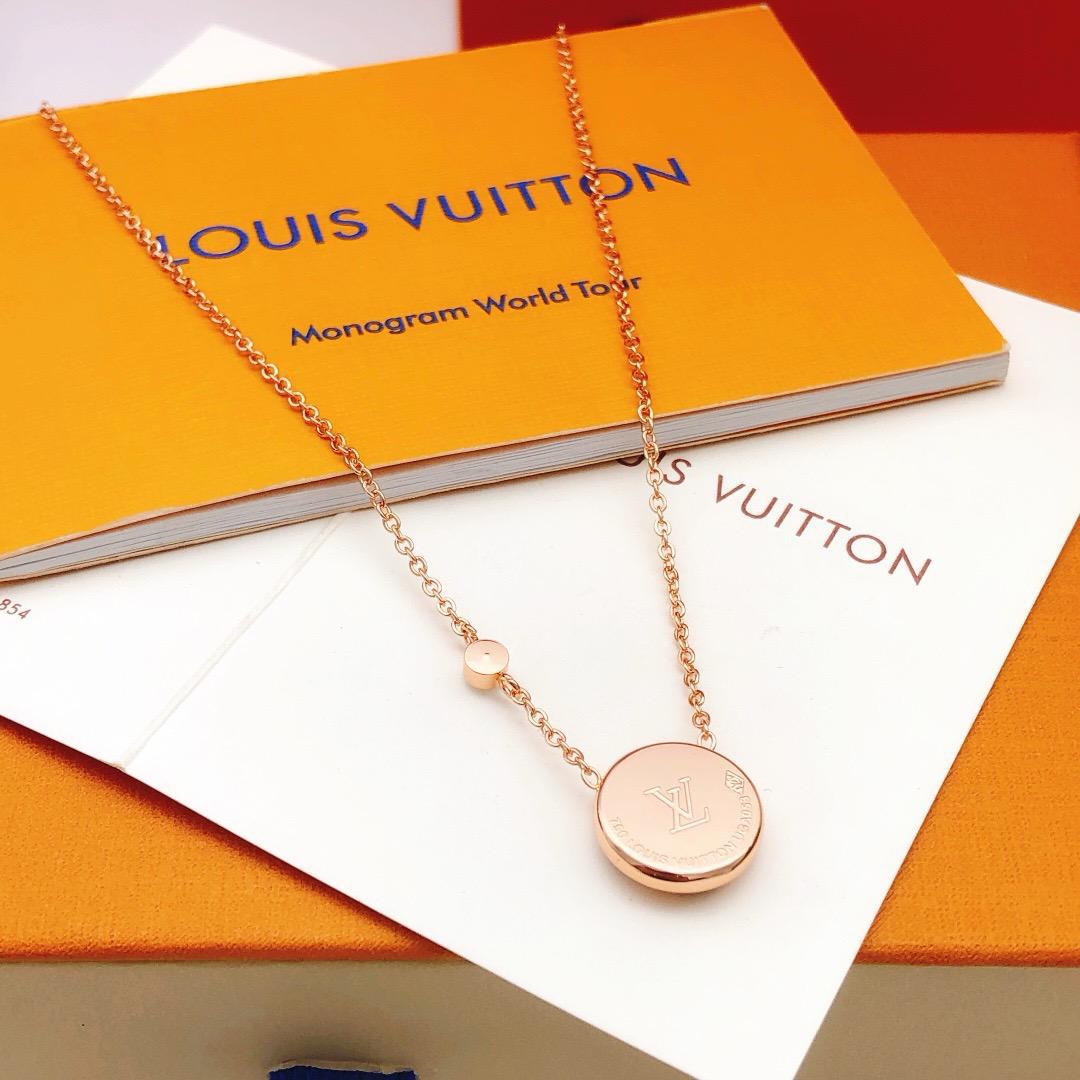 Lv*最新款🆕🆕玫瑰金色綠色貝母頸鏈