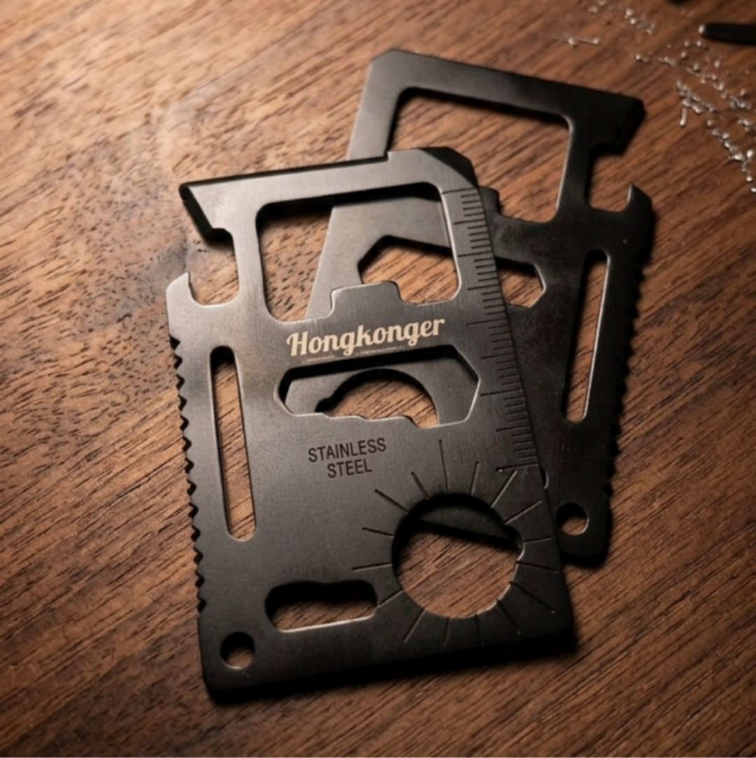 Hongkonger 11合1功能萬用不鏽鋼工具卡