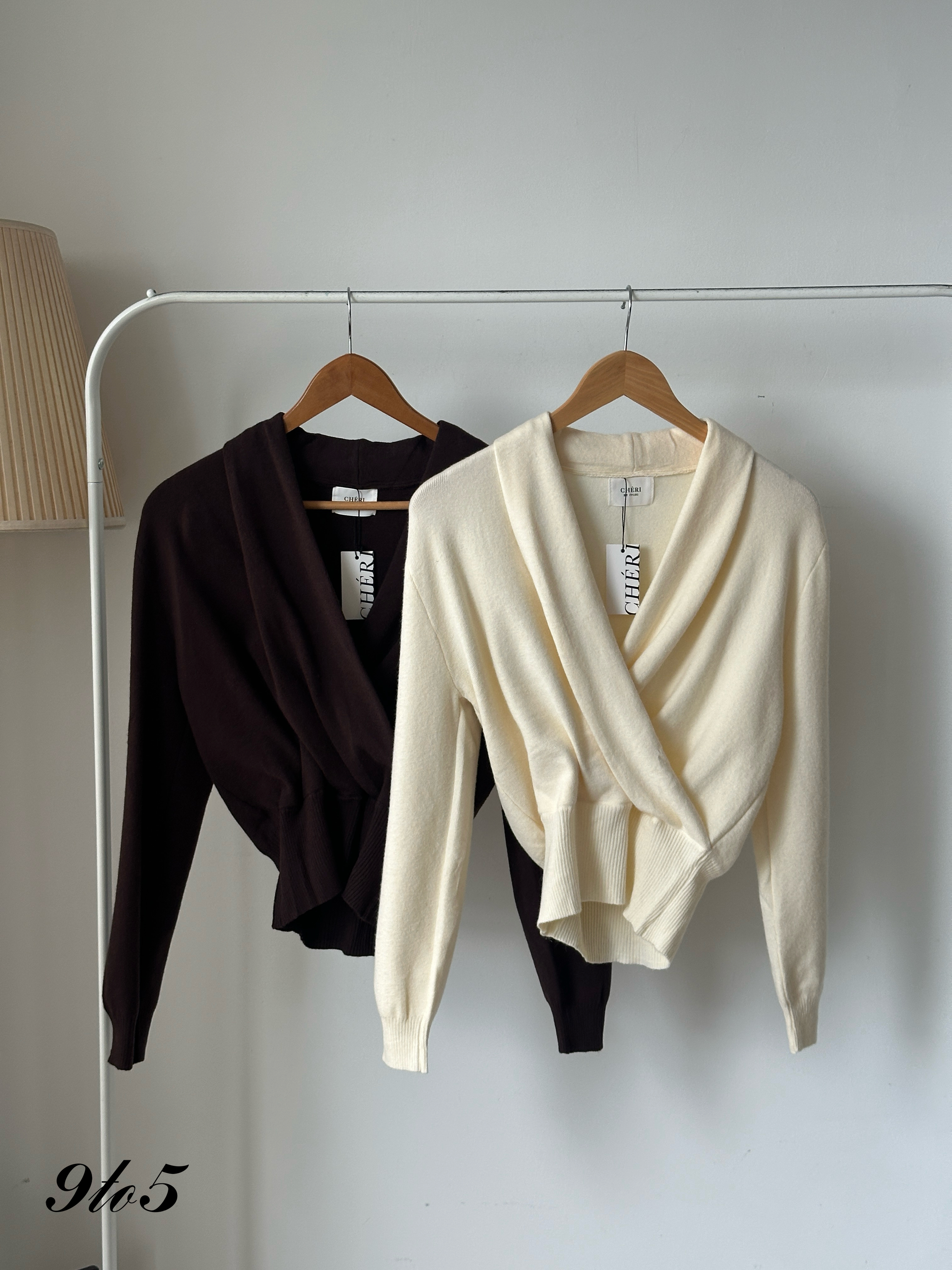 T4022 V-Neck Knit Wrap Top - 4 Colors