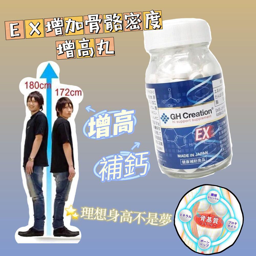 日本直送 GH Creation EX增加骨骼密度增高丸 (270粒 / 3個月份量 1個療程)［代購］