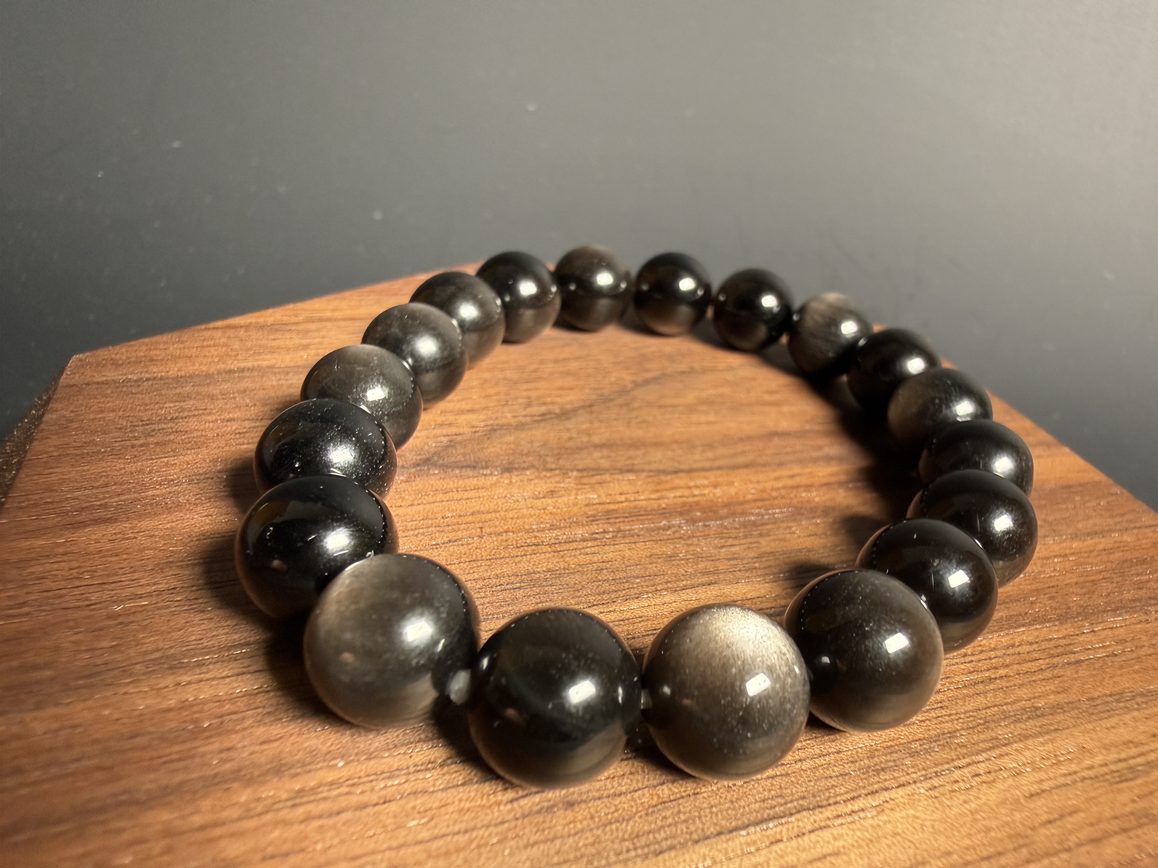 銀曜石手串 (10mm) (option 2)