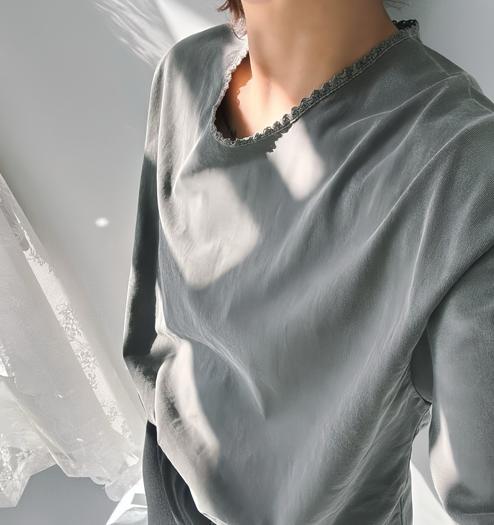 221306 Lace 領短袖Tee