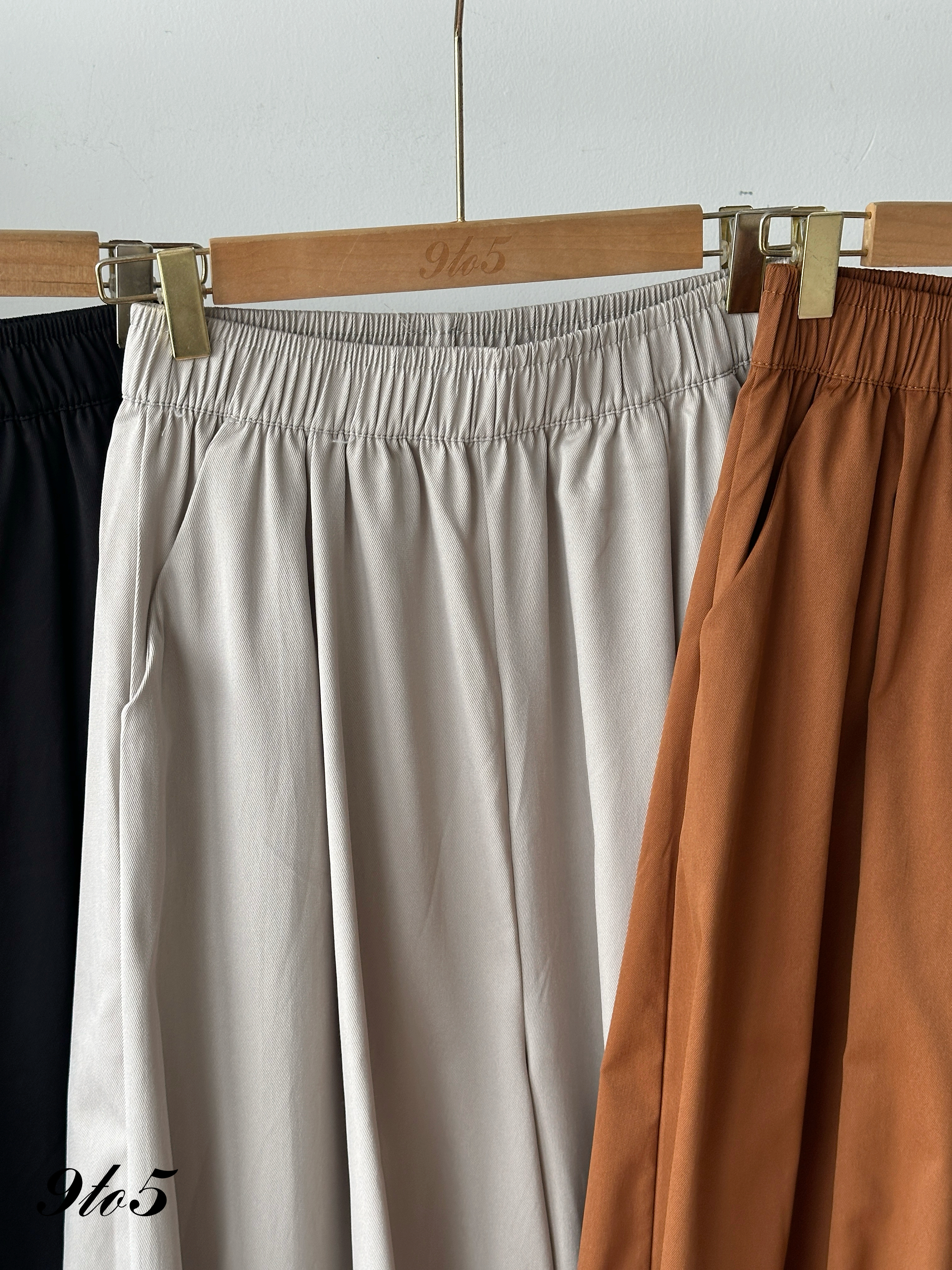S1936 Wide Leg Long Pants - 3 Colors 
