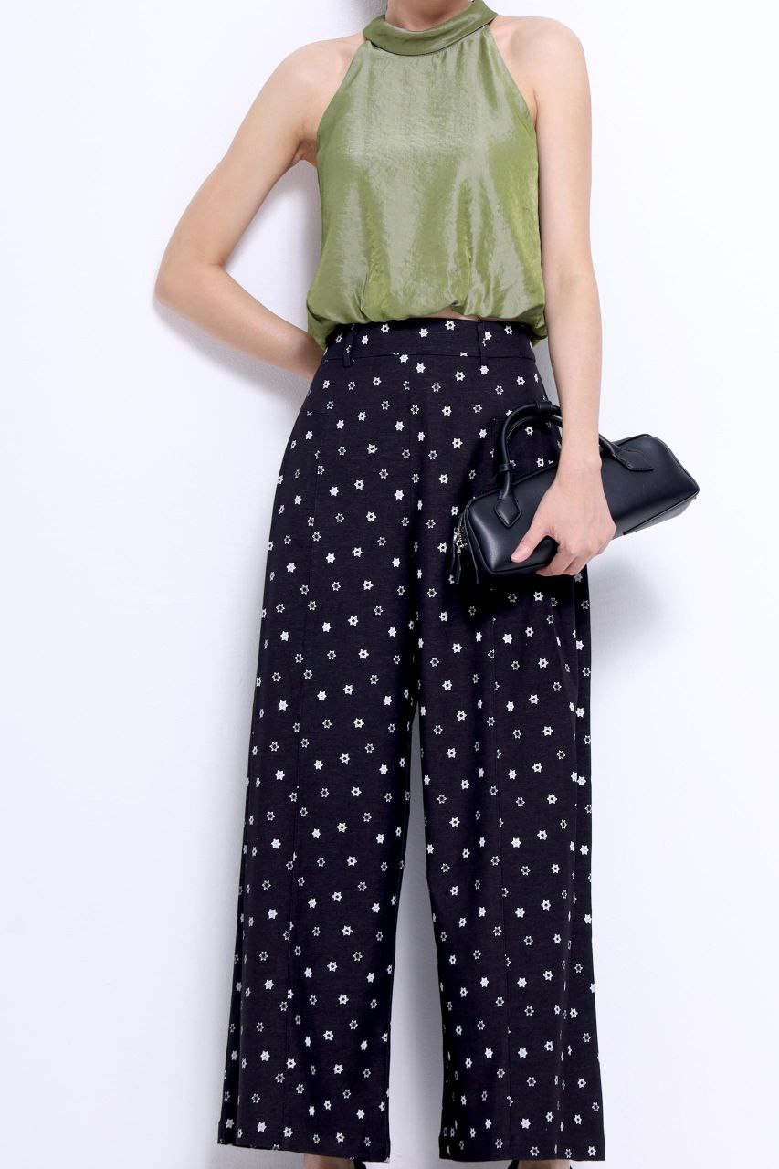 星星图案宽脚裤 1603