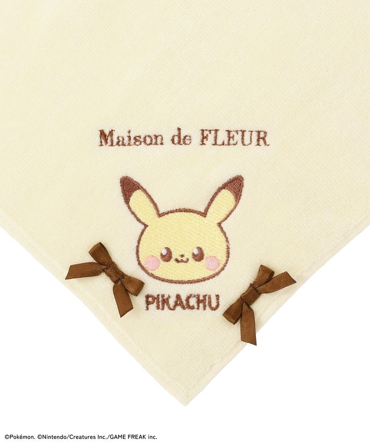 🎀【預訂】 PokePeace x Maison de FLEUR 刺繡手帕 - Pikachu