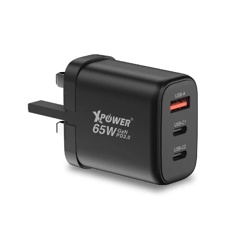 XPower GW65C 65W可摺疊伸縮腳3輸出 PD3.0/PPS/QC 迷你快充插牆GaN充電器