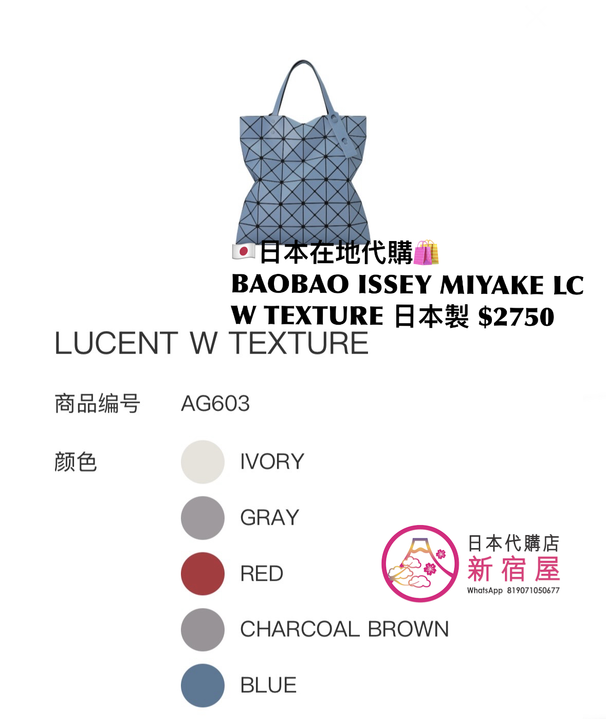 BAOBAO ISSEY MIYAKE LUCENT WITH TEXTURE