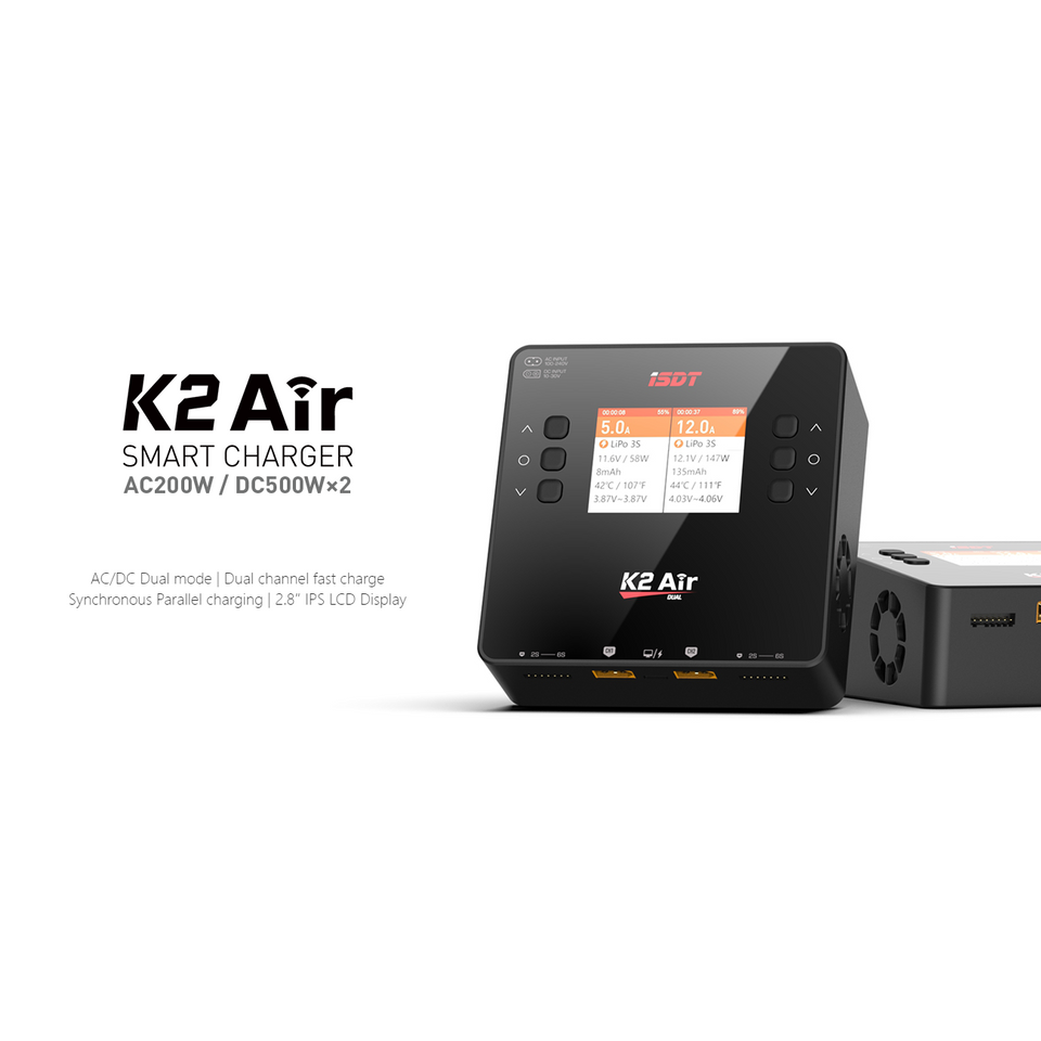 ISDT-K2-Air-200W--500Wx2-Smart-Charger | Flysmart Digi